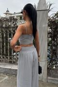 Crop Plazzo Pantolon Takım 10155-08 resmi